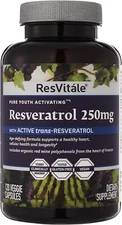 ResVitále Resveratrol 250 mg - Resveratrol Supplement for Men & Women - 120 Cap
