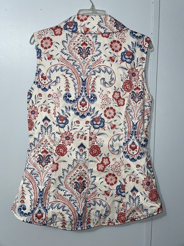 Women’s Med Nanette Lepore Rev Vest Black On One Side Floral On The Other - Picture 14 of 17