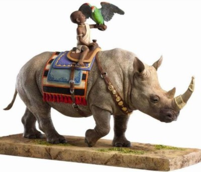 THOMAS BLACKSHEAR'S EBONY VISIONS -- ''A CHILD SHALL LEAD THEM'' -- RHINO RIDER