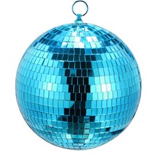 Spiegelkugel 8" Reflektierend Kugeln mit H&auml;ngend Ring Blau f&uuml;r Dekorationen
