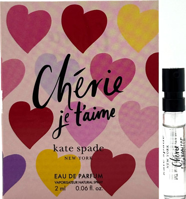 KATE SPADE CHERIE JE T'AIME EAU DE PARFUM VIAL SPRAY FOR WOMEN 0.06 Oz SAMPLE!!!