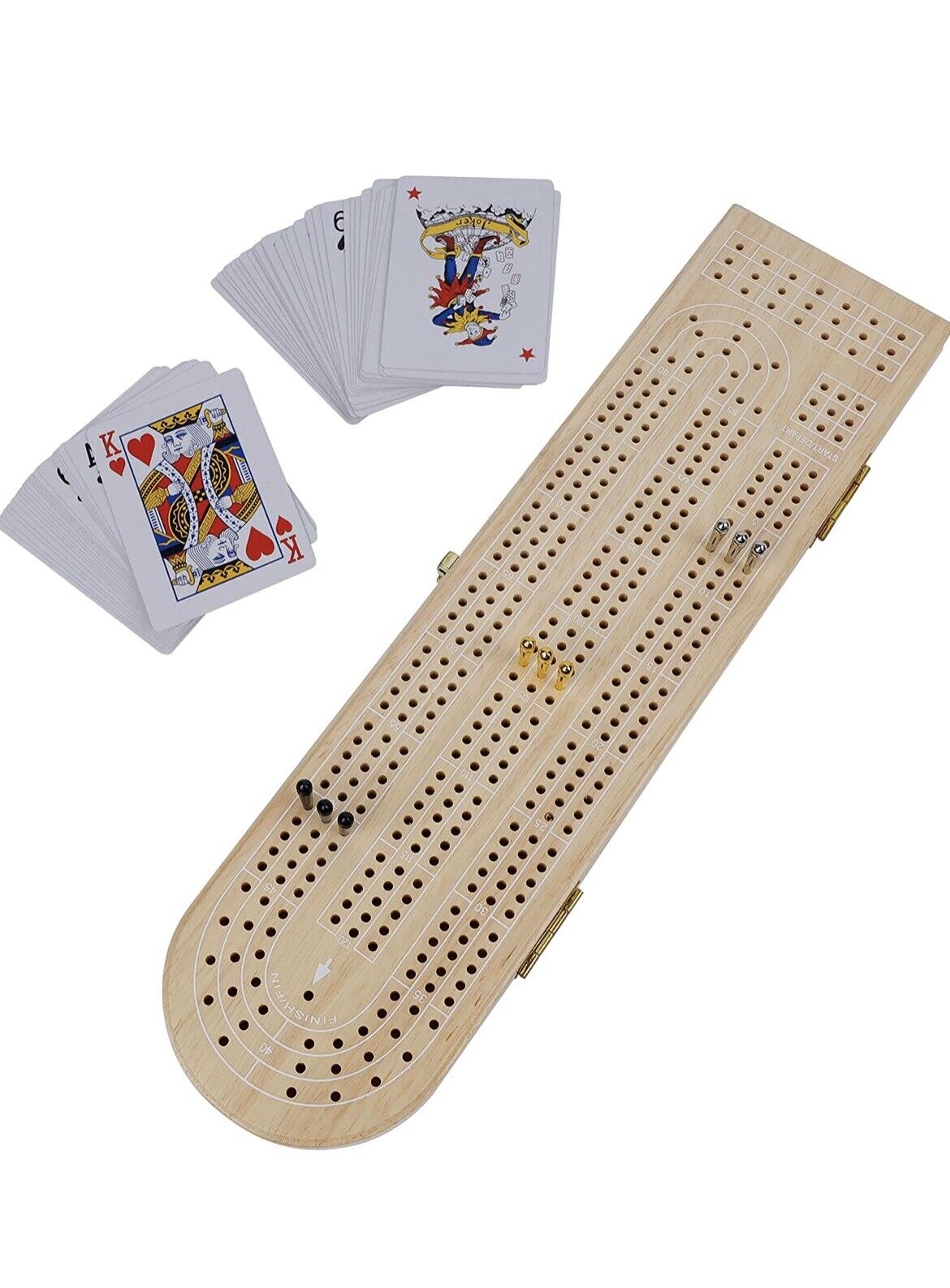 Vintage The Classic Collection Cribbage Wooden Board 3 Player Game for sale  online