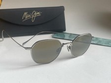 Maui Jim Island Eyes Polarized Titanium Sunglasses Silver/Bronze 859-11B Round