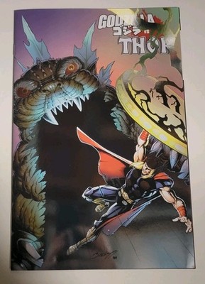 GODZILLA VS. THOR #1 09/2025 VF+ MARK BAGLEY FOIL VARIANT MARVEL COMICS