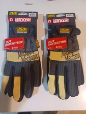 2x Mechanix Wear Commercial Grade Gloves Cut Protection Touch Screen - LARGE
