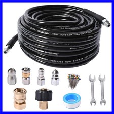 Sewer Jetter Kit for Pressure Washer 5800 PSI Drain Cleaner Hose 1/4 Female N...