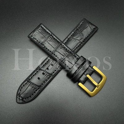 20 22 MM Silicone Rubber Leather Alligator Watch Band Strap Fits For Casioak BK