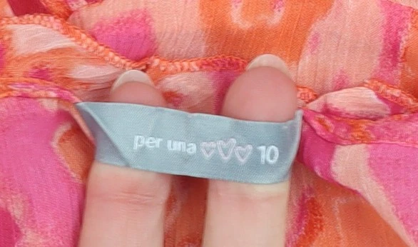 Marks and Spencer Women’s Multicoloured Paisley Chiffon Camisole Blouse Size 10 - Image 4 of 4