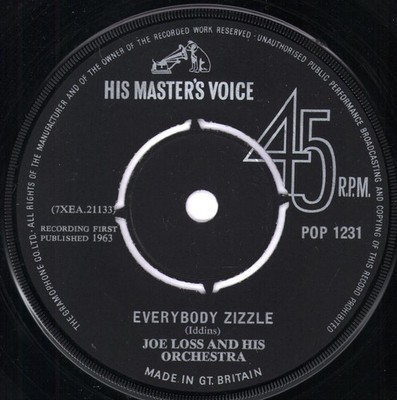 Joe Loss Und Sein Orchester Everybody Zizzle 7'' Vinyl UK His Masters Voice 1963