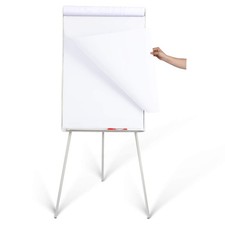 Whiteboard Easel 36" x 24" Height Adjustable, Magnetic Dry Erase Board with T...