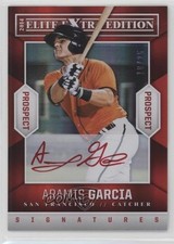 2014 Panini Elite Extra Edition Prospects Red Ink 10/25 Aramis Garcia Auto 0c2