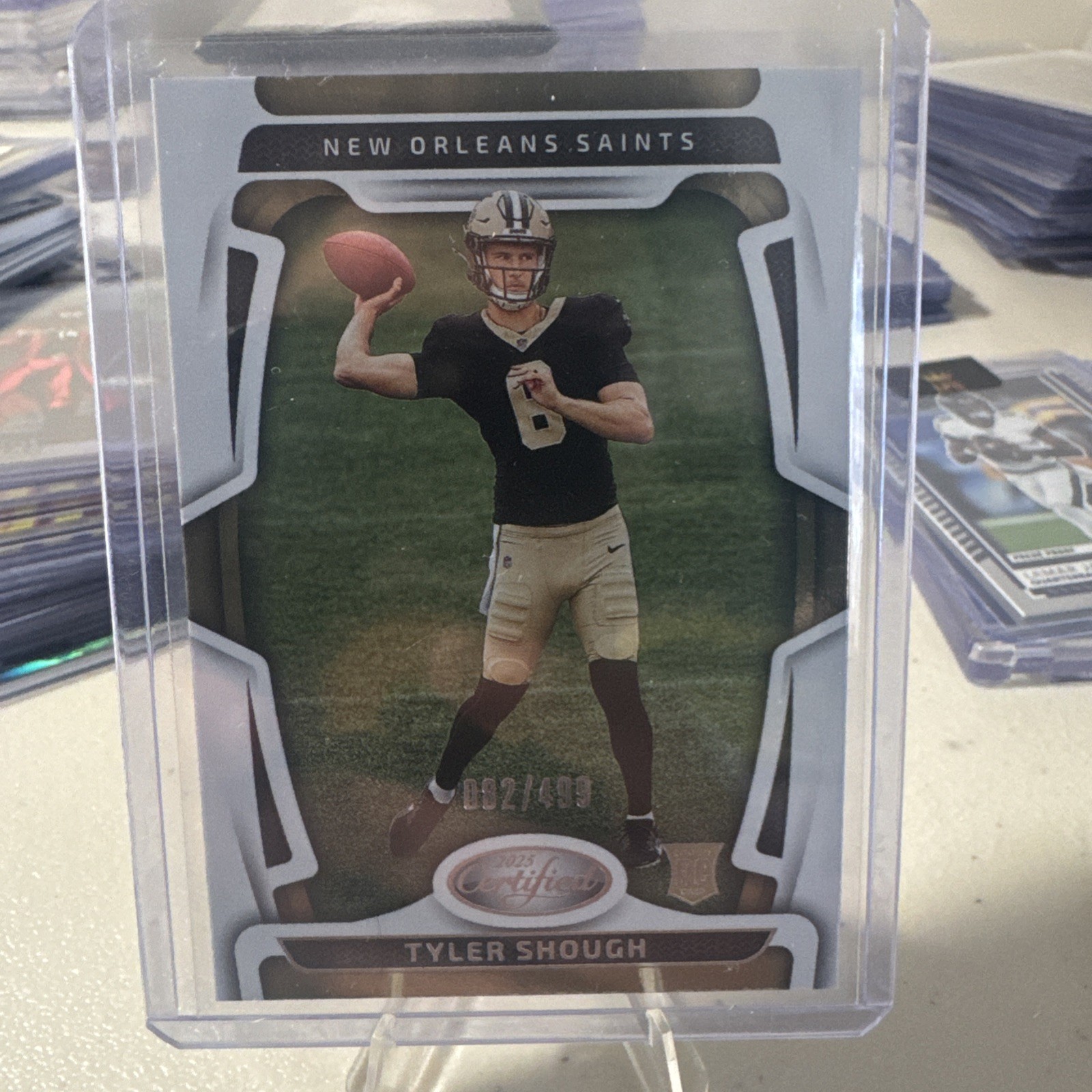 2025 Panini Certified Tyler Shough RC /499 New Orleans Saints #102