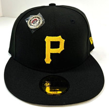Pittsburgh Pirates MLB NE With Pirate Pin Fitted Hat~Black/Gold