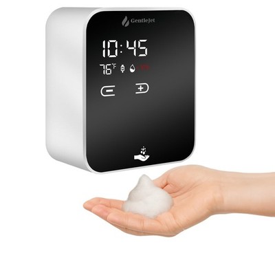 GentleJet AuraJet Foaming Soap Dispenser Touchless USB-C 16.2oz Silver