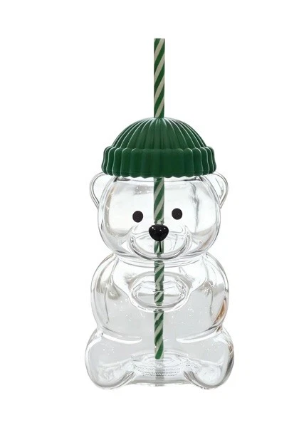 2025 Bearista BEAR Glass Jar Cold Cup Tumbler with Straw - NEW LIMITED EDITION - Image 3 of 4