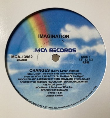 IMAGINATION Changes (Larry Levan Remix) 12'' NEW VINYL MCA 