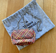 Vivienne Westwood Mini Crossbody Chain Bag Brown Tartan Mint cond, dust bag