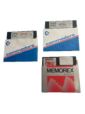 Commodore 64C GEOS V1.3 Berkeley Softworks Vintage 1986 W/ Work Disk & Backup
