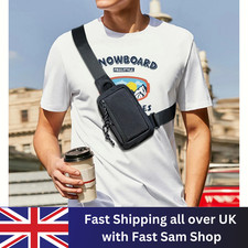 Men's Shoulder Bag Oxford Chest Bag Sling Crossbody Bag Small Travel Phone Bag