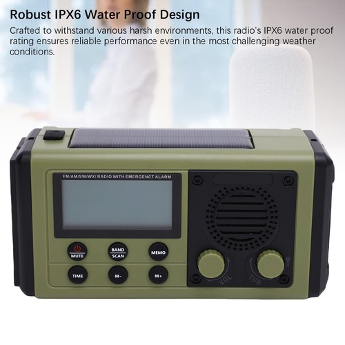 Radio IPx6 Water Proof SOS Function Rechargeable Emergency Full Band Radio For - Picture 8 of 24