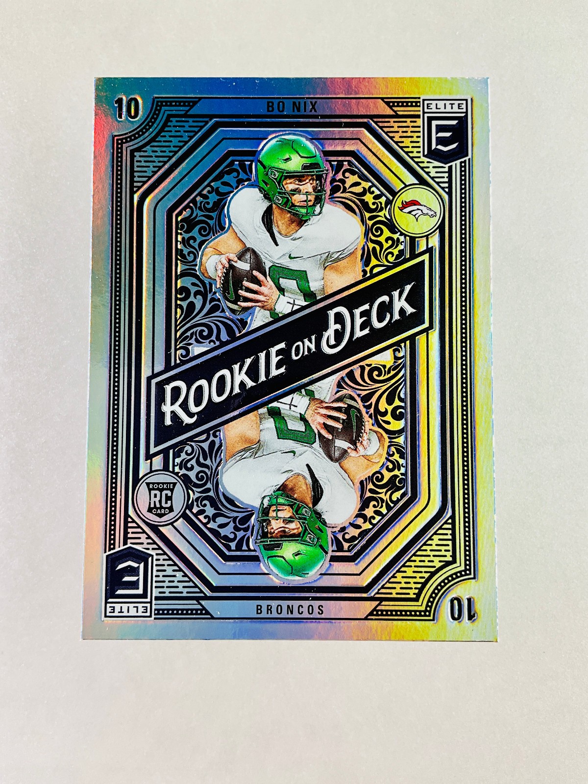 2024 Panini Donruss Elite - Rookie on Deck Bo Nix #6 (RC)