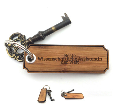 Schlüssel Anhänger Wissenschaftliche Assistentin - Geschenk Bachelor Rente