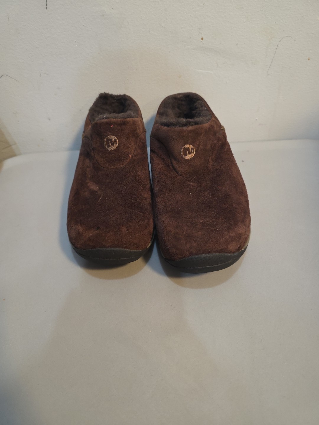 Merrell Women’s Size 9 Encore Q2 Ice Brown Suede Lined Slip On Clogs Shoes