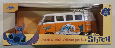 NEW 2025 JADA 1961 Volkswagen T1 Kombi Bus Orange Lilo & Stitch 1