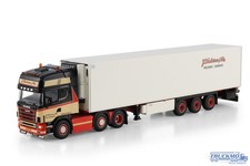 WSI J.O. Pedersen Scania 4 Series Topline 6x2 Twin Steer Kühlauflieger 3ach