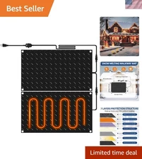 Outdoor Heated Rubber Mats Set - 10x15 in, Waterproof and Energy Efficient