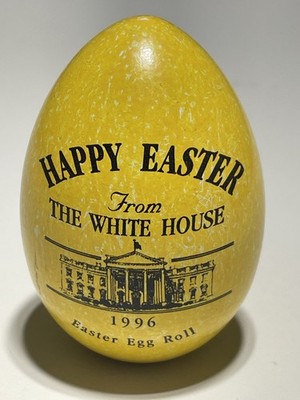 1996 Clinton White House Easter Egg Roll, yellow speckled egg