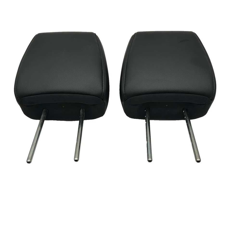 2015 16 2017 Ford Expedition Black Leather Front Driver Passenger Seat Headrests - Image 2 of 4