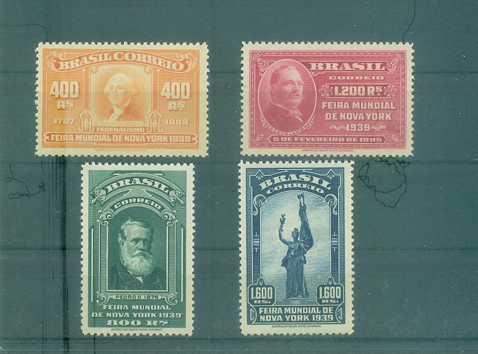 Brazil - Sc# 480-3. 1939 N.Y. Worlds Fair. MNH $2.50++