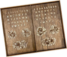 Quarter Inch 0.25 Inch 2142 Pieces Tiny Wooden Letters Unfinished Wood Numbers f