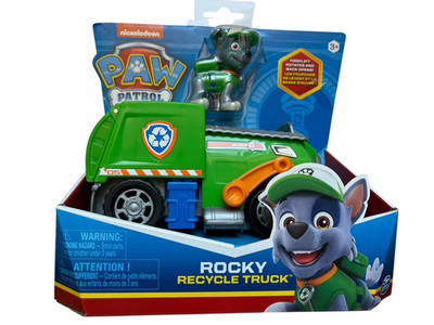 Paw Patrol Nickelodeon Rocky Recycle Toy Truck Forklift Gift for Kids NEW