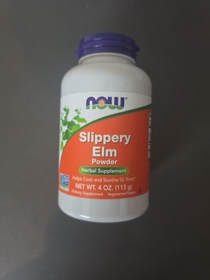 Now Foods Slippery Elm Powder 4 oz 113 g GMP Quality Assured, Vegan, Vegetarian