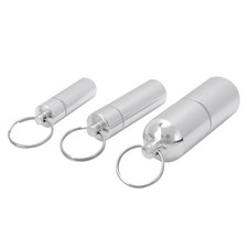 3 Pcs Pill Can Oxidation Colored Aluminum Alloy Portable Sealing Medicine Bo LW