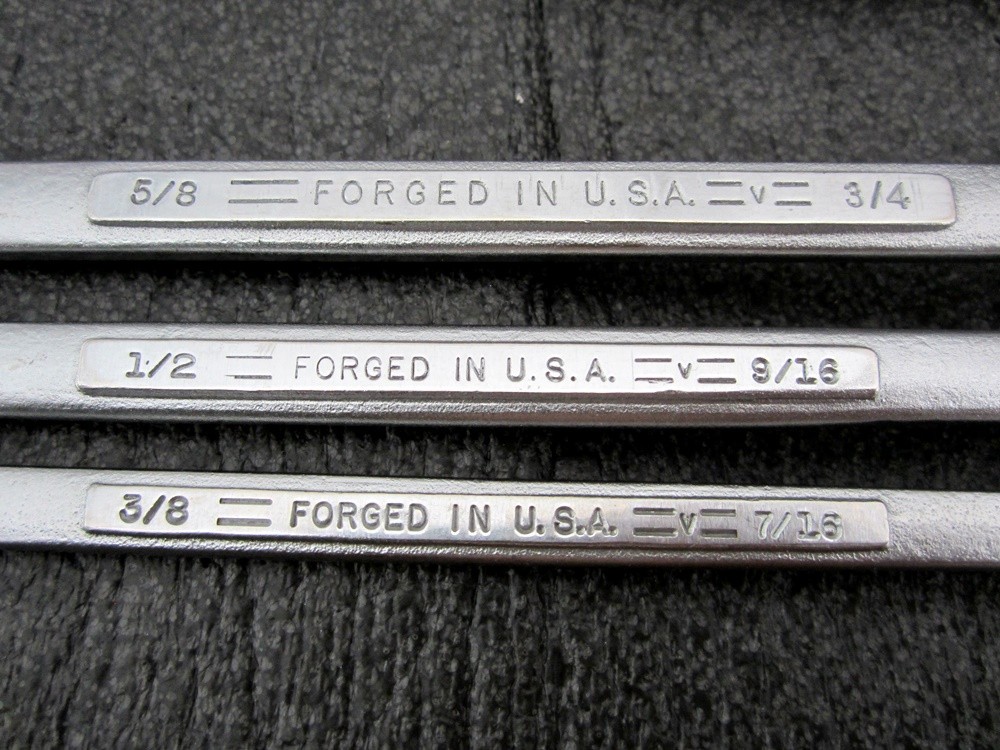 Vintage Craftsman 8pc SAE Box End Offset Wrench Set 3/8" to 1-1/4" USA