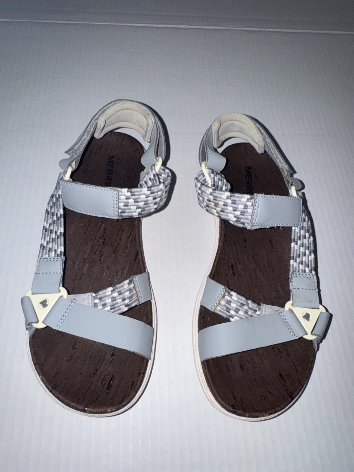 Sandalo donna Merrell scarpe alte prestazioni grigio bianco taglia 6