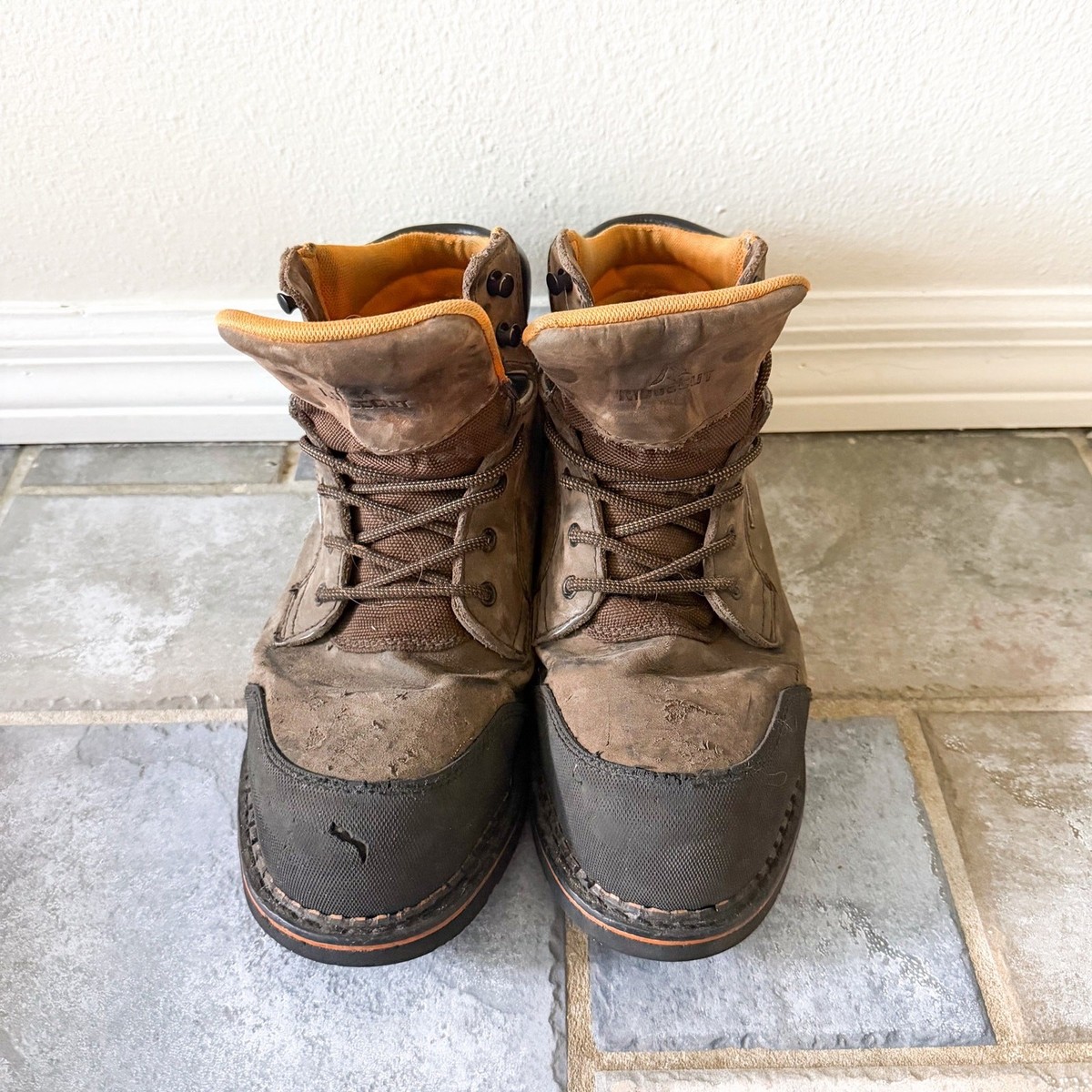 Ridgecut Waterproof Work Boots Steel Toe Brown Leather Mens 