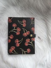 Coach Notebook With Black Cherry In Leather/Black Print CDB79 NWT