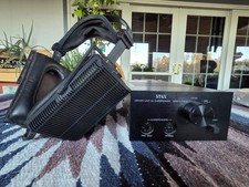 STAX Lambda Professional Headphones + SRM-1/MK-2 Amplifier Tested Working
