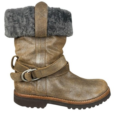Brunello Cucinelli Women s Brown Hi Sheen Cuffed Winter Boot Size US 10