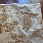 Pottery Barn Pillow Cover 20x20 Hummingbird Flower Gold — photo 2