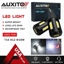 2PC AUXITO 912 921 LED Backup Reverse Back Light Up Canbus Super White Lamp LN