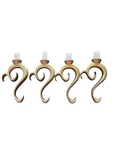 Vintage New Hooks Or Curtain Gold Tie Back Wall Mounted Hook (4)