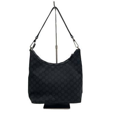 GUCCI GG Canvas Shoulder Bag Black 28335