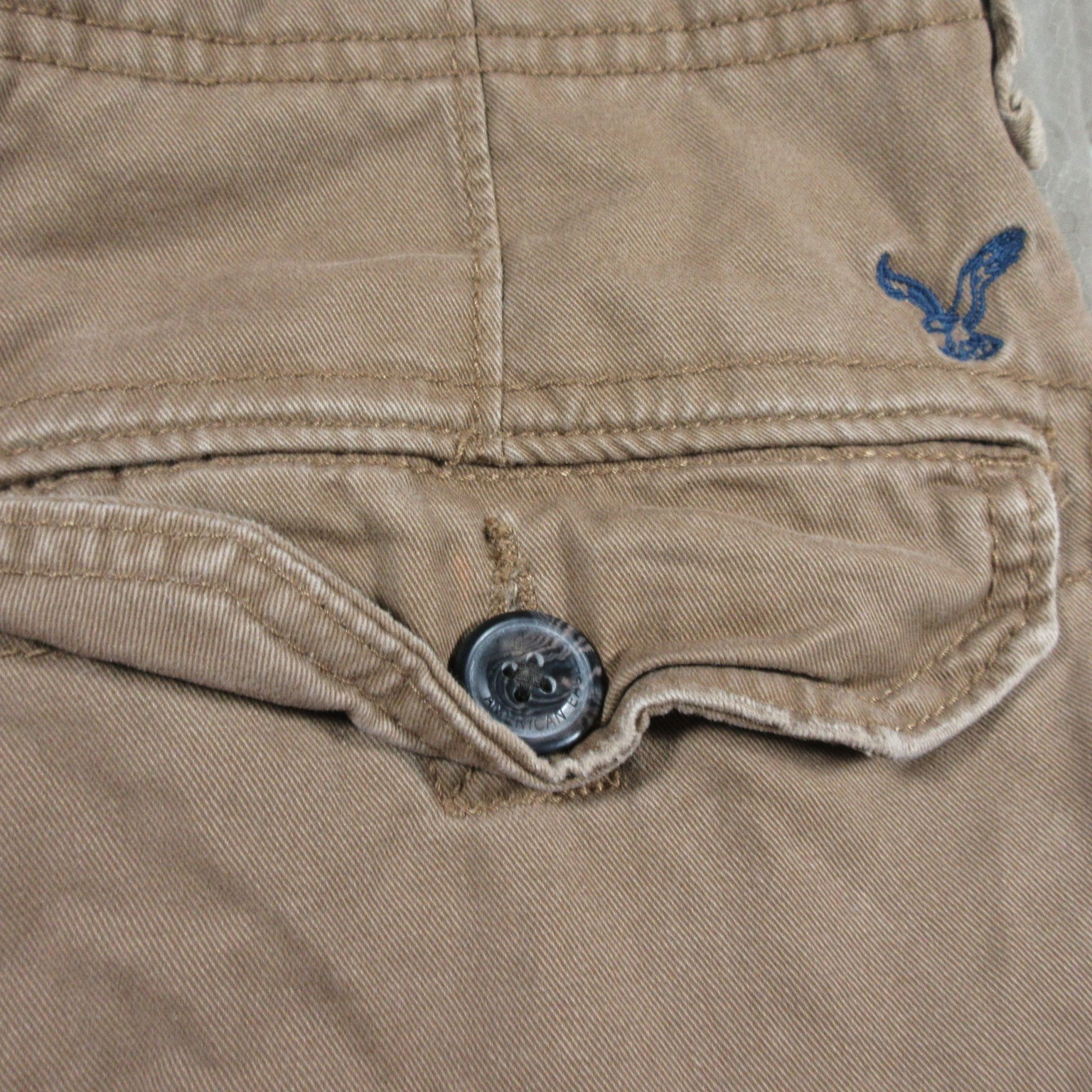 American Eagle mens solid brown classic cargo sho… - image 5