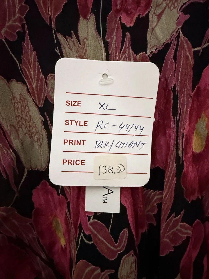 Sarah Arizona 裙子女式 XL 码红色花卉弹性腰双面复古全新带标签 — 第 4/4 张图片