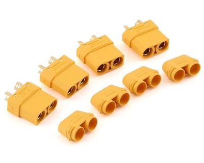 Maclan XT90 Connectors (4 Female) (Yellow) [MCL4114]